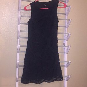 Lace Short Black Dress